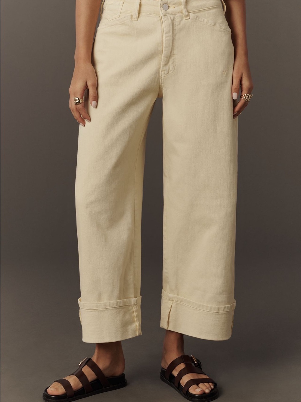Pilcro Kayden high rise cuffed carpenter barrel leg jean - Picture 2 of 3